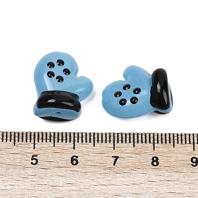 Baking Paint Glass Enamel Beads LAMP-R004-07F-1