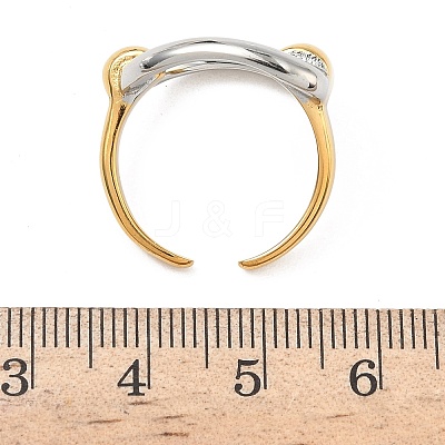 304 Stainless Steel Cuff Open Rings for Women RJEW-B158-02GP-03-1
