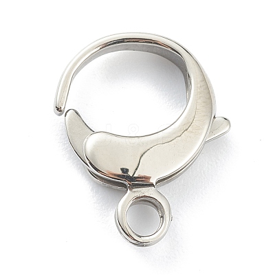 Tarnish Resistant 304 Stainless Steel Lobster Claw Clasps STAS-P283-02B-P-1