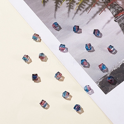 Two Tone Transparent Spray Painted Acrylic Bead LS-X-ACRP-T005-26C-1