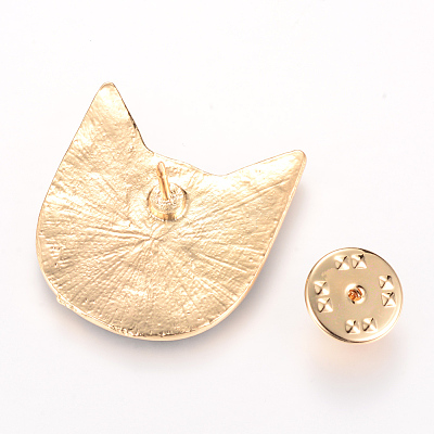 Alloy Enamel Kitten Brooches JEWB-Q026-108KC-1
