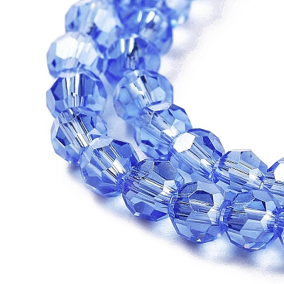 Electroplate Transparent Glass Beads Strands EGLA-A035-T4mm-A14-1