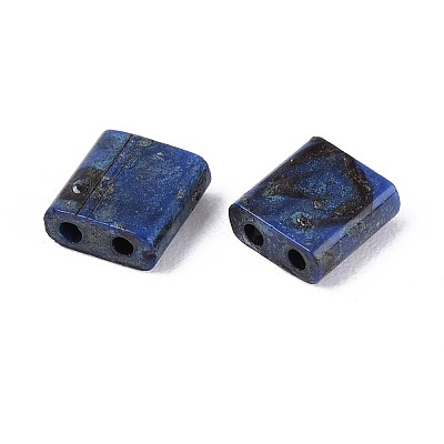 2-Hole Baking Paint Glass Seed Beads SEED-N009-03B-1
