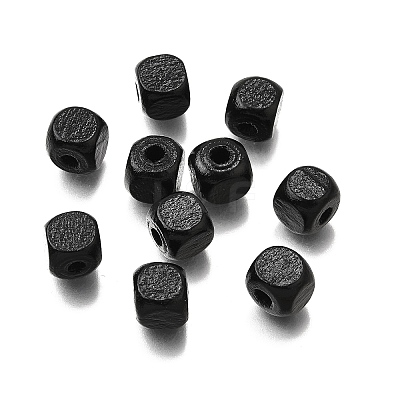 Spray Painted Wooden Beads WOOD-P021-01B-29-1