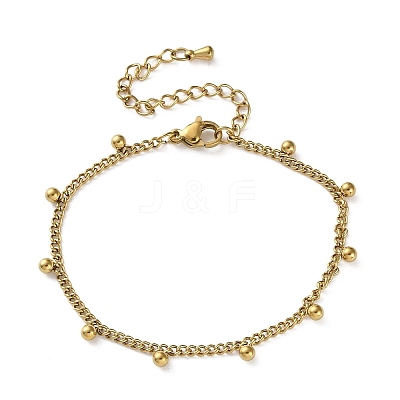 304 Stainless Steel Link & Charm Bracelets for Women LS-BJEW-Z133-03G-1