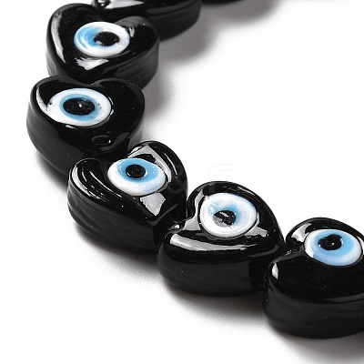 Handmade Evil Eye Lampwork Beads Strands LAMP-E023-07B-03-1