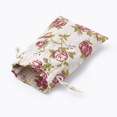 Polycotton(Polyester Cotton) Packing Pouches Drawstring Bags ABAG-T006-A10-1