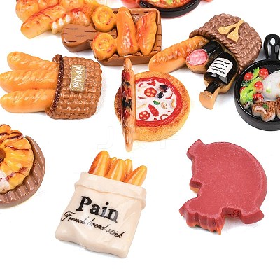 Food Theme Opaque Resin Cabochons RESI-B048-06-1
