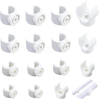 40Pcs 4 Style PVC Plastic U-Hook Holder FIND-CA0005-29-1