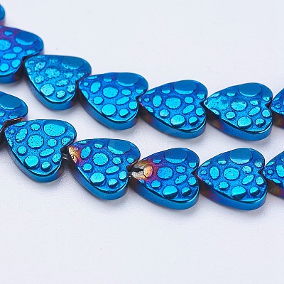 Electroplate Non-magnetic Synthetic Hematite Beads Strands G-J380-8mm-A08-F-1