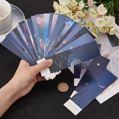 Sky Pattern Paper Bookmarks for Office School AJEW-GF0004-40D-1