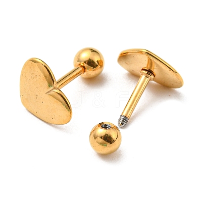 Ion Plating(IP) 304 Stainless Steel Stud Earrings EJEW-Z034-20G-1