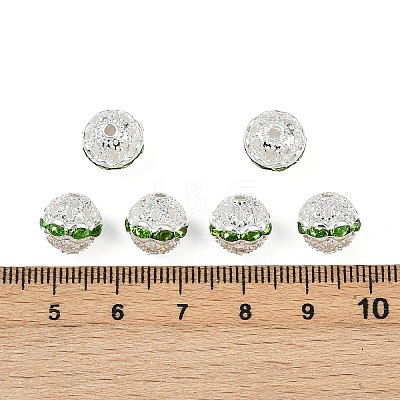 Brass Rhinestone Beads RB-H041-6-1