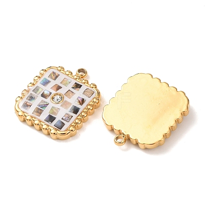 304 Stainless Steel Enamel Pendants STAS-F352-04A-01-1