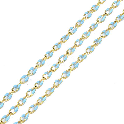 Ion Plating(IP) 304 Stainless Steel Dapped Chains AJEW-Q150-09G-05-1