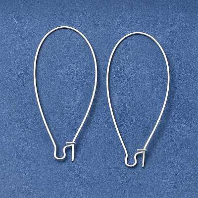 Brass Hoop Earring Findings KK-CBA1A60-19S-1