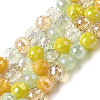 Electroplate Glass Beads Strands EGLA-C007-01C-1