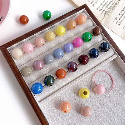Opaque Acrylic Beads OACR-N138-16-1