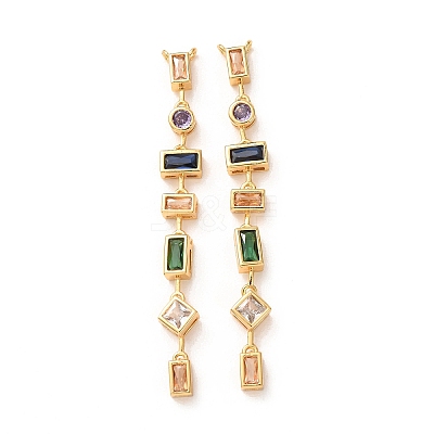 Brass Micro Pave Colorful Cubic Zirconia Big Pendants KK-A304-31A-G-1