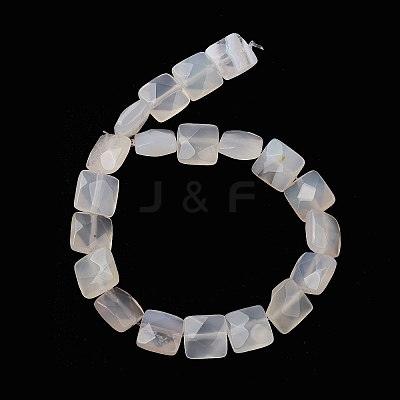 Natural White Agate Beads Strands G-K359-B02-01-1