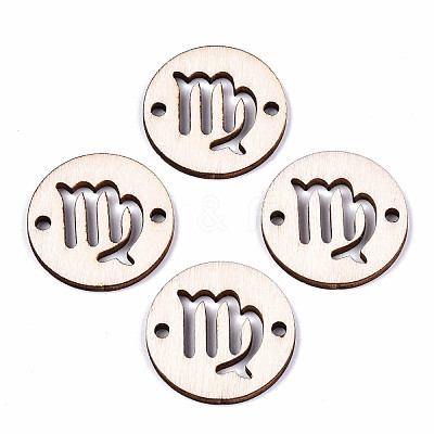 Unfinished Natural Poplar Wood Links Connectors WOOD-S045-139B-05-1