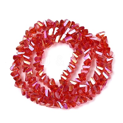 Electroplate Transparent Glass Beads Strands EGLA-Q139-01A-A12-1