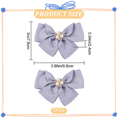 Polyester Bowknot Shoe Decorations FIND-WH0002-18B-1