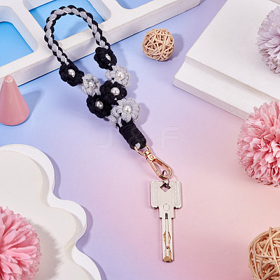 Hand-woven Flower Pendant Decorations KEYC-TAC0009-02KCG-07-1