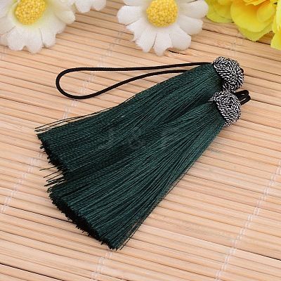 Nylon Tassel Big Pendant Decorations X-NWIR-I004-12-1