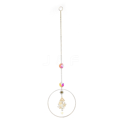 Brass Big Pendant Decorations HJEW-M005-03G-01-1
