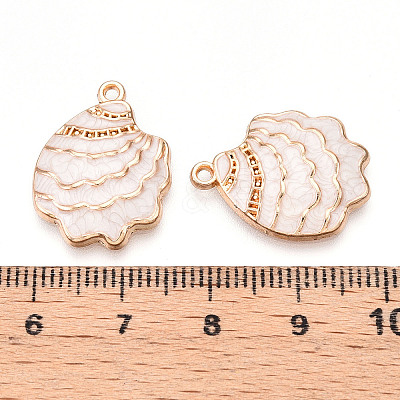 Rack Plating Alloy Enamel Pendant ENAM-Q449-12G-04-1