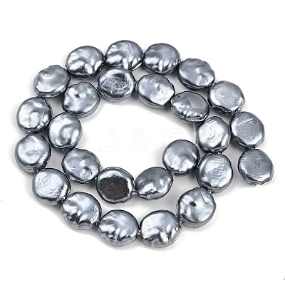Electroplated Glass Beads Strands GLAA-H039-05C-1