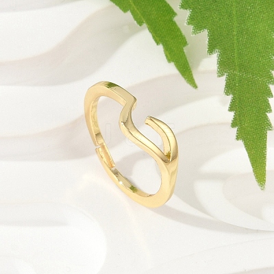 Brass Finger Rings for Women KK-P299-10G-1