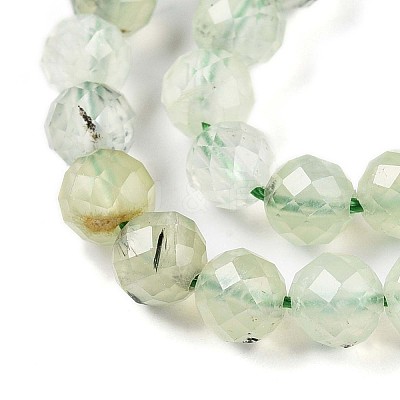 Natural Prehnite Beads Strands G-S345-6mm-28-1