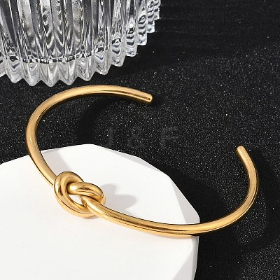 304 Stainless Steel Cuff Bangles for Women BJEW-C088-04G-1