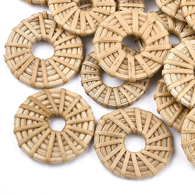 Handmade Reed Cane/Rattan Woven Linking Rings X-WOVE-T005-14A-1