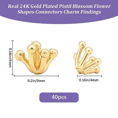 40Pcs Brass Cabochons KK-BBC0026-05-1