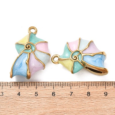 304 Stainless Steel Enamel Pendants X-STAS-N114-11G-01-1