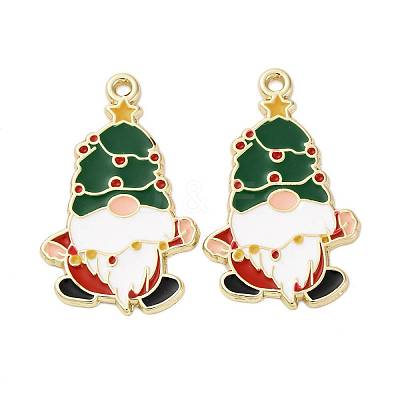 Christmas Alloy Enamel Pendants X-ENAM-V002-02J-G-1