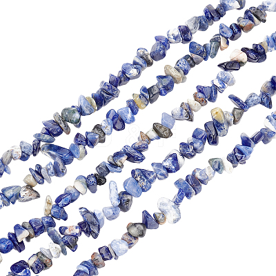 3 Strand Natural Sodalite Beads Strands G-BC0001-26-1