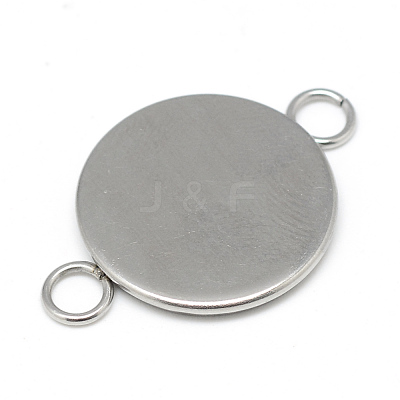 304 Stainless Steel Cabochon Connector Settings X-STAS-T008-135-1