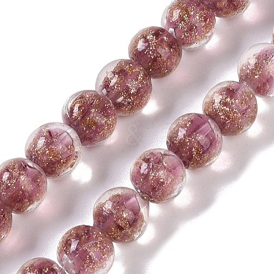 Handmade Gold Sand Lampwork Beads LAMP-Z009-01I-1