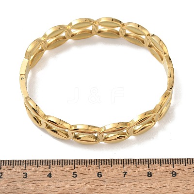 304 Stainless Steel Hinged Cuff Bangles SA-CBAB92B-06G-1