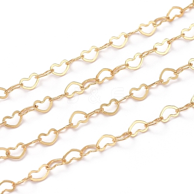 Brass Heart Link Chains CHC-G005-27G-1