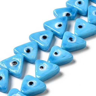 Evil Eye Handmade Lampwork Beads Strands LAMP-G154-05E-1