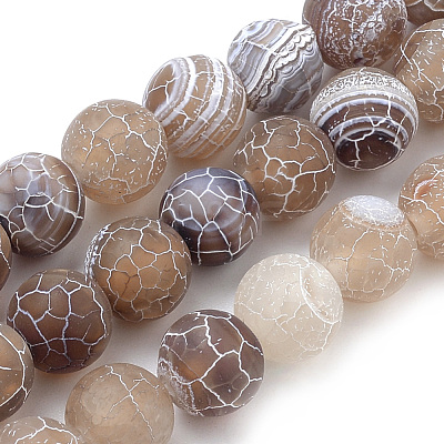 Natural Weathered Agate Beads Strands G-S259-05G-8mm-1