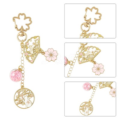 Alloy Enamel Pendant Keychains HJEW-FS00052-04-1