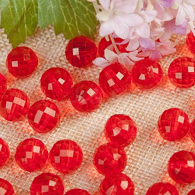 Transparent Acrylic Beads TACR-NH0001-C-10-1