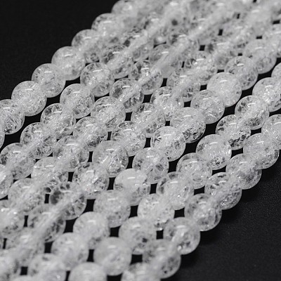 Natural Crackle Quartz Beads Strands G-K285-02-8mm-1