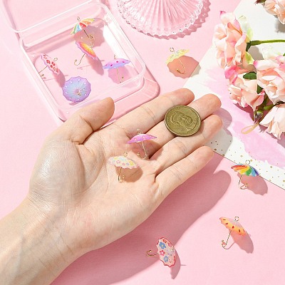 12Pcs 12 Style Acrylic Pendants KK-CJ0003-34-1